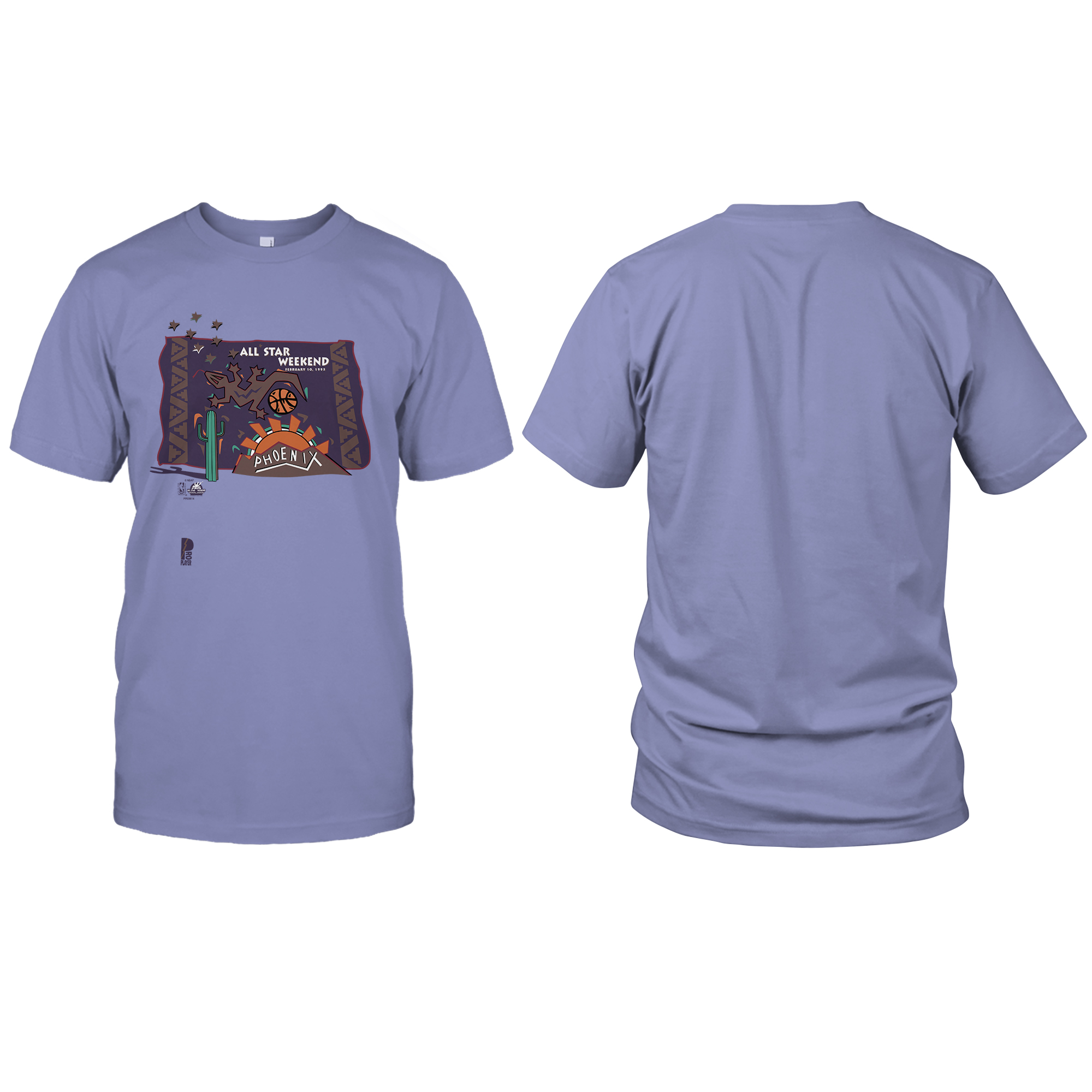 Vintage Pro Player NBA ALL STAR WEEKEND Phoenix T-Shirt mockup color4