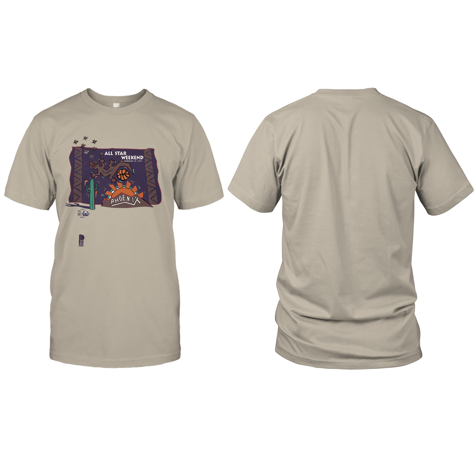 Vintage Pro Player NBA ALL STAR WEEKEND Phoenix T-Shirt mockup color9